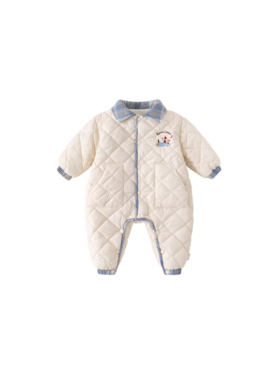 Bộ liền thân bé INSbobo 2025 mới, dễ thương, đồ bò cho bé sơ sinh, chất liệu dày dặn, mùa thu đông, tay dài