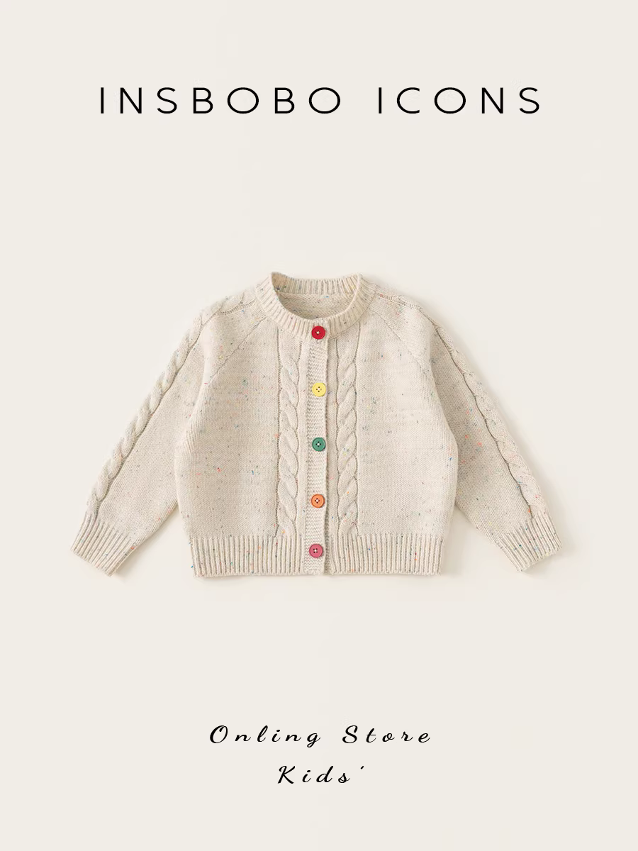 Áo len nữ, áo khoác dệt kim trẻ em, quần áo trẻ em thời trang, áo cardigan nữ kiểu mới thu đông 2025, quần áo thu đông hợp thời trang