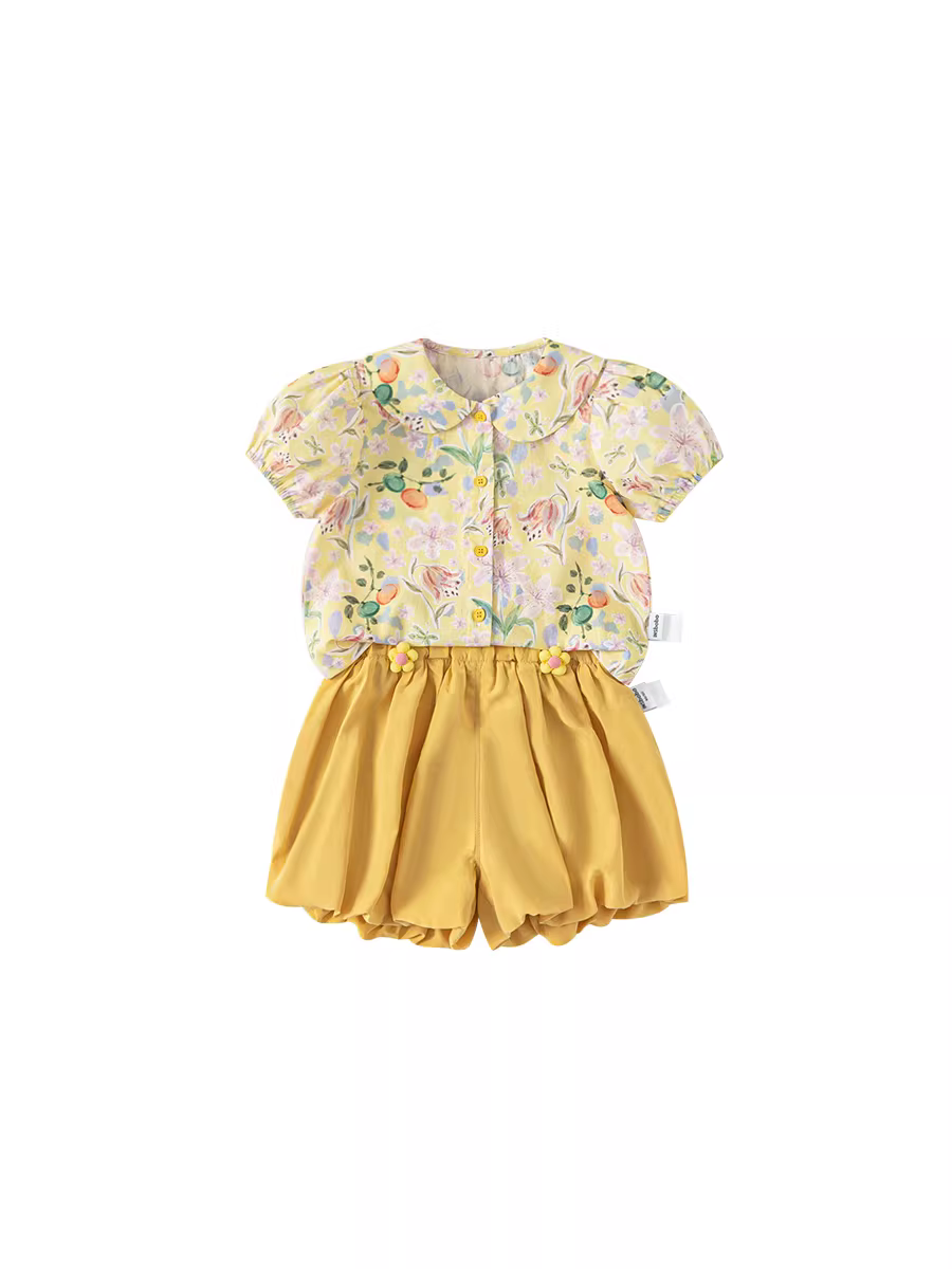 Bộ trang phục hè INSbobo cho bé gái 2025 kiểu mới, áo búp bê hai mảnh, quần áo trẻ em mùa hè, nhẹ nhàng, hợp thời trang