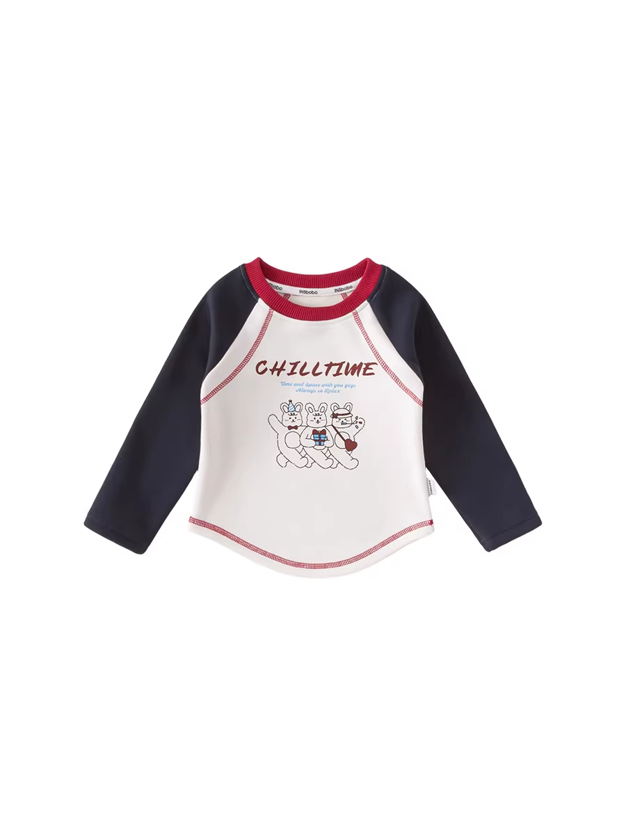 Áo thun bé gái INSbobo 2025 mẫu mới áo lót trẻ em mùa đông áo bé dày dặn mùa thu đông