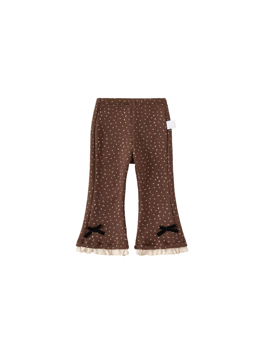 Quần bé gái INSbobo thu đông 2025 kiểu mới, quần dài lót lông cừu dày dặn, quần trẻ em dày dặn, phong cách thường ngày, thời trang mùa đông