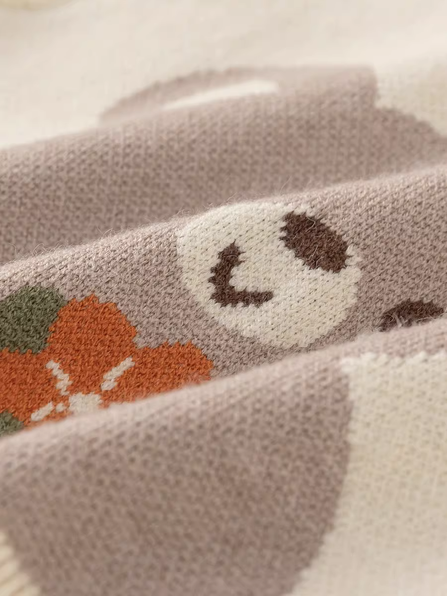 Áo len bé INSbobo, áo gile thu đông 2025, kiểu thu mới, áo bé gái hình gấu, áo bé trai kiểu pullover