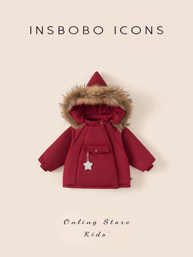 Áo khoác độn bông cho bé gái mùa thu đông 2025 kiểu mới Quần áo mùa đông lót lông cừu cho trẻ em Áo khoác độn bông thời trang Áo khoác cotton mùa đông ấm áp cho bé trai