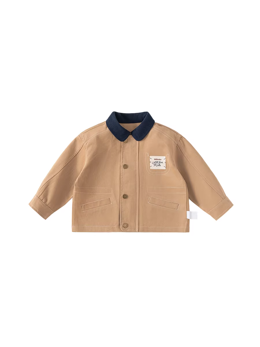 Áo khoác bé trai INSbobo thu đông 2025 kiểu dáng mới thời trang áo bé mùa thu đông quần áo trẻ em dày dặn