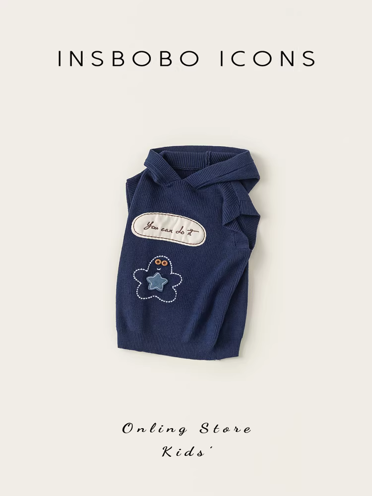 Áo len trẻ em INSbobo thu đông 2025 kiểu mới, áo len bé trai thời trang, áo gile bé trai, quần áo thu đông trẻ em hợp xu hướng