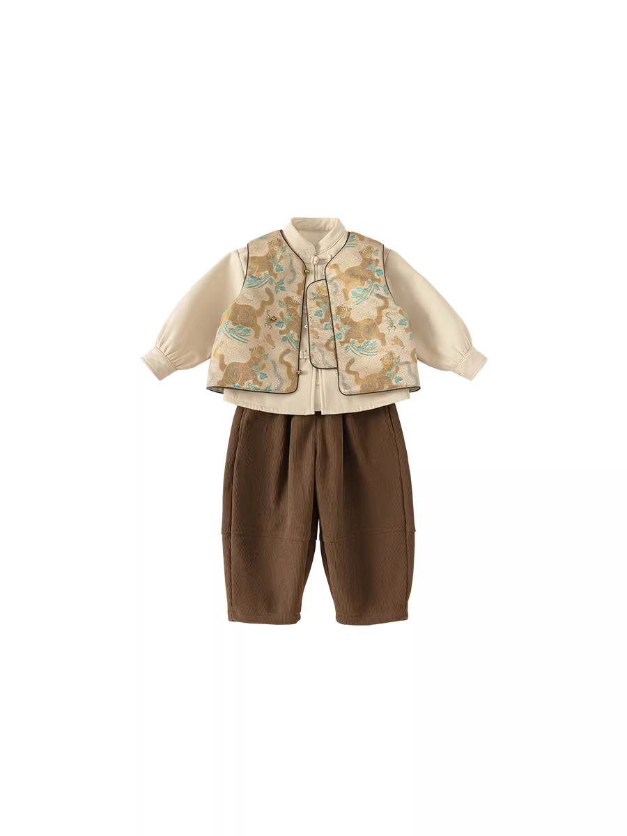 Trang phục trang trọng của bé trai một tuổi, bộ đồ Hanfu, bộ đồ Tang, quần áo thu đông kiểu Trung Quốc mới dành cho trẻ em, trang phục lễ kỷ niệm sinh nhật của quý ông nhỏ, phong cách truyền thống Trung Quốc.