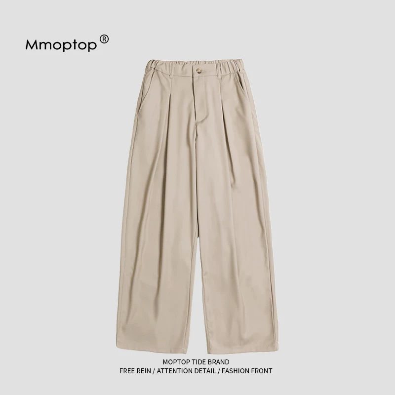 MMOPTOP xu hướng quốc gia mùa hè quần nam hợp thời trang quần rộng rãi giản dị nam phong cách retro quần công sở chân thẳng quần áo nam