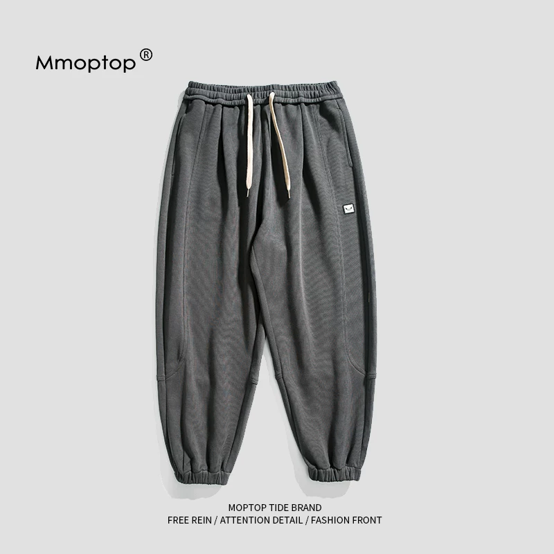 Quần jogger dệt kim mùa hè Mmoptop2025 mới, kiểu dáng thời thượng, rộng rãi, thoải mái, đa năng, quần thể thao nam