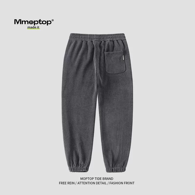 Mmoptop mùa xuân và mùa thu hợp thời trang thương hiệu quần vải nhung dáng rộng quần âu nam mùa xuân retro thể thao quần dài quần jogger quần áo nam