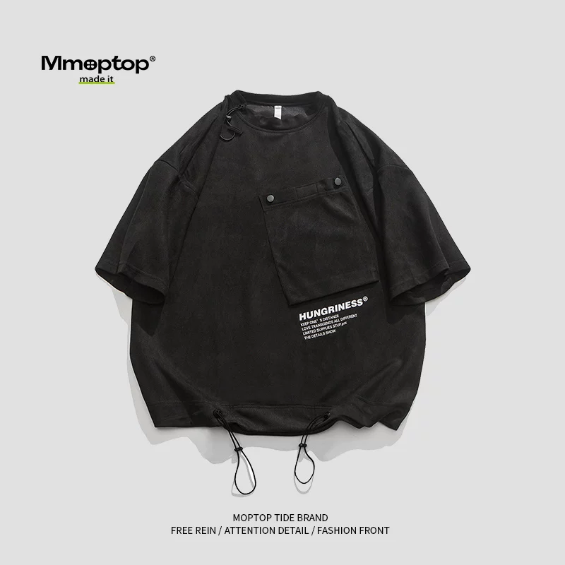 Mmoptop mùa hè mỏng dáng rộng tay ngắn nam phong cách Hồng Kông hợp thời trang cổ điển giản dị áo thun nửa tay áo sơ mi nam