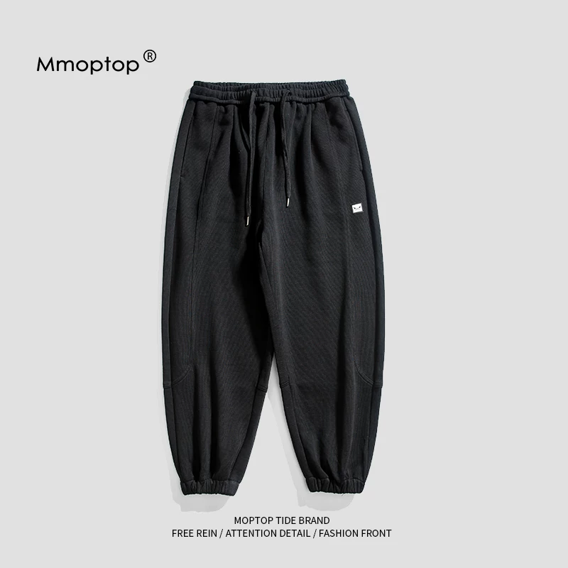 Quần jogger dệt kim mùa hè Mmoptop2025 mới, kiểu dáng thời thượng, rộng rãi, thoải mái, đa năng, quần thể thao nam