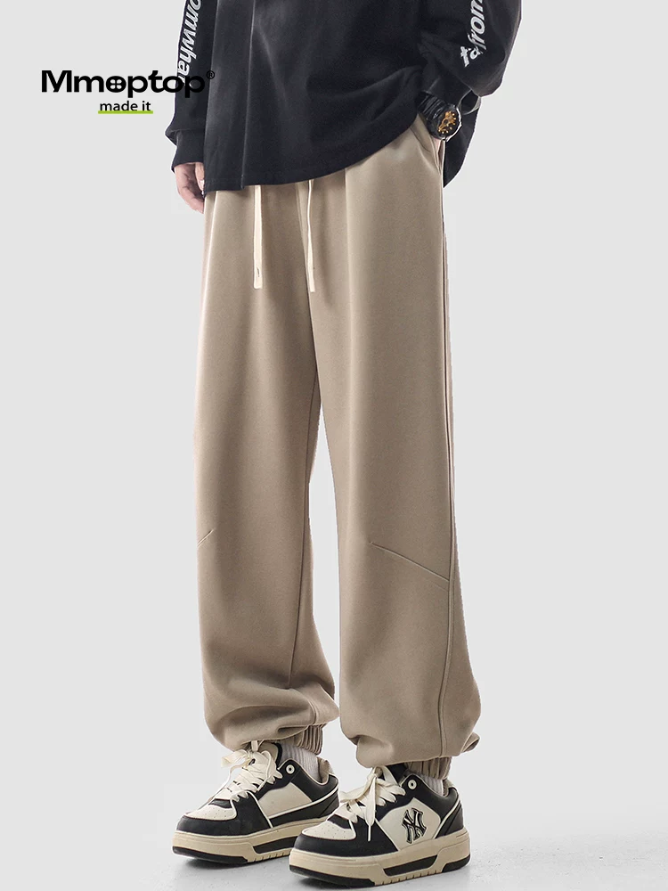 Quần jogger phong cách Hồng Kông Mmoptop dành cho cặp đôi, quần thường ngày đa năng dành cho nam, quần thể thao dáng rộng mỏng kiểu retro mùa hè dành cho nam