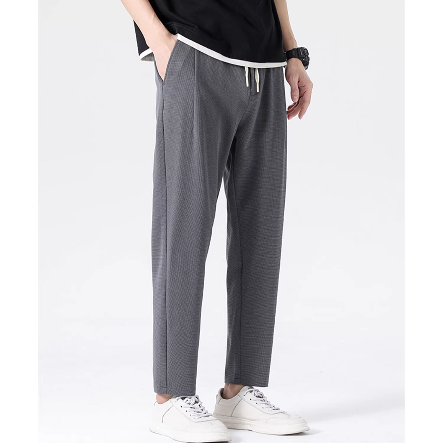 Don Quixote Tencel Lyocell! Công nghệ tuyệt vời! Quần dài thẳng dáng xu hướng thời trang mùa hè dành cho nam