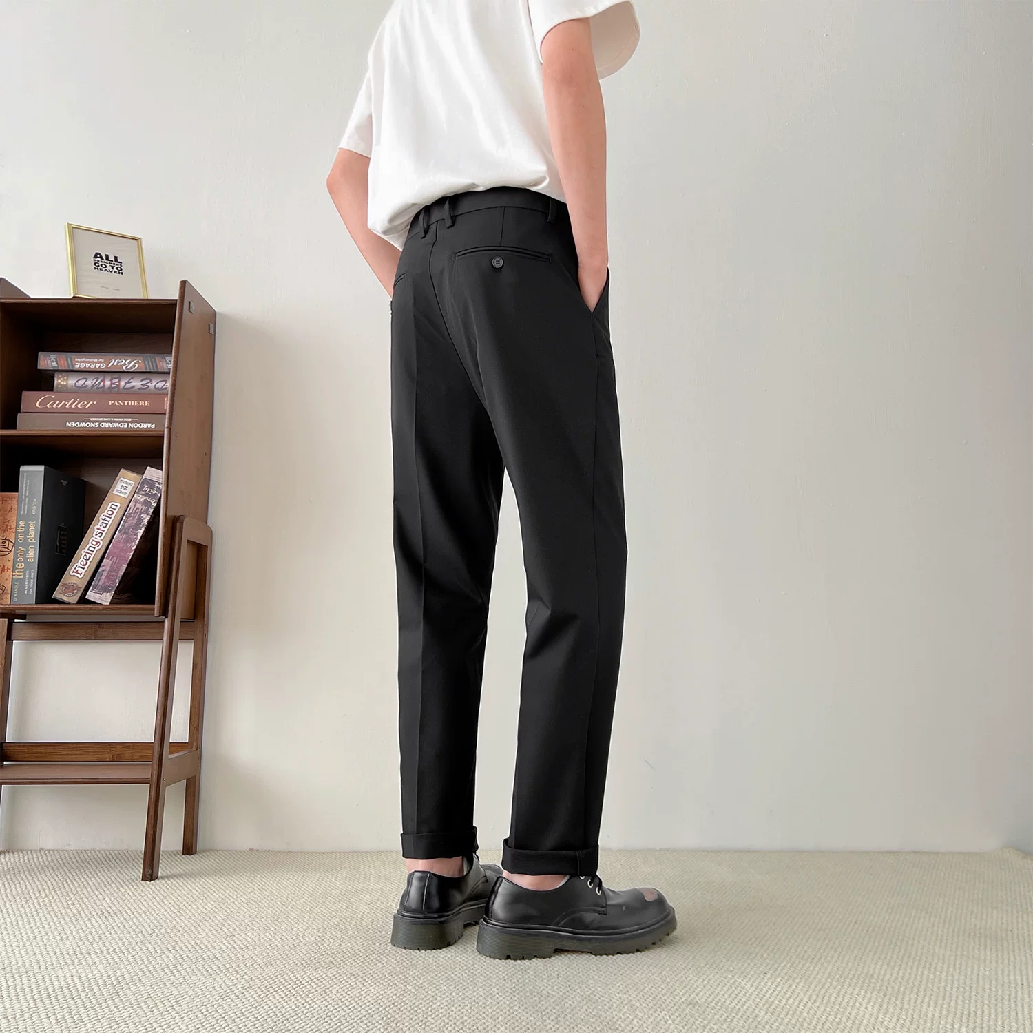 Don Quixote No-Iron Series! Xu hướng quần âu và quần âu dáng thẳng, dáng rộng, thoáng khí, mềm mại dành cho nam giới mùa xuân.