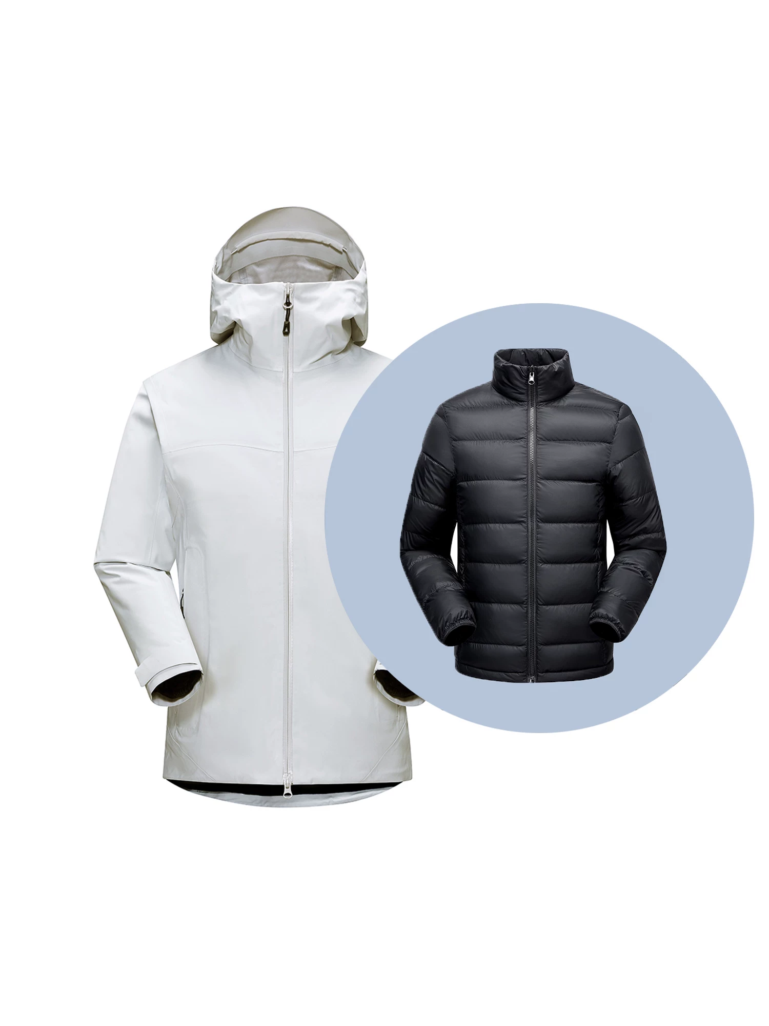 Don Quixote: Sang trọng nhẹ nhàng, tối giản ba trong một! 90% lông vũ vịt! Áo khoác ngoài mùa đông nam, hoàn toàn may kín, thời thượng.