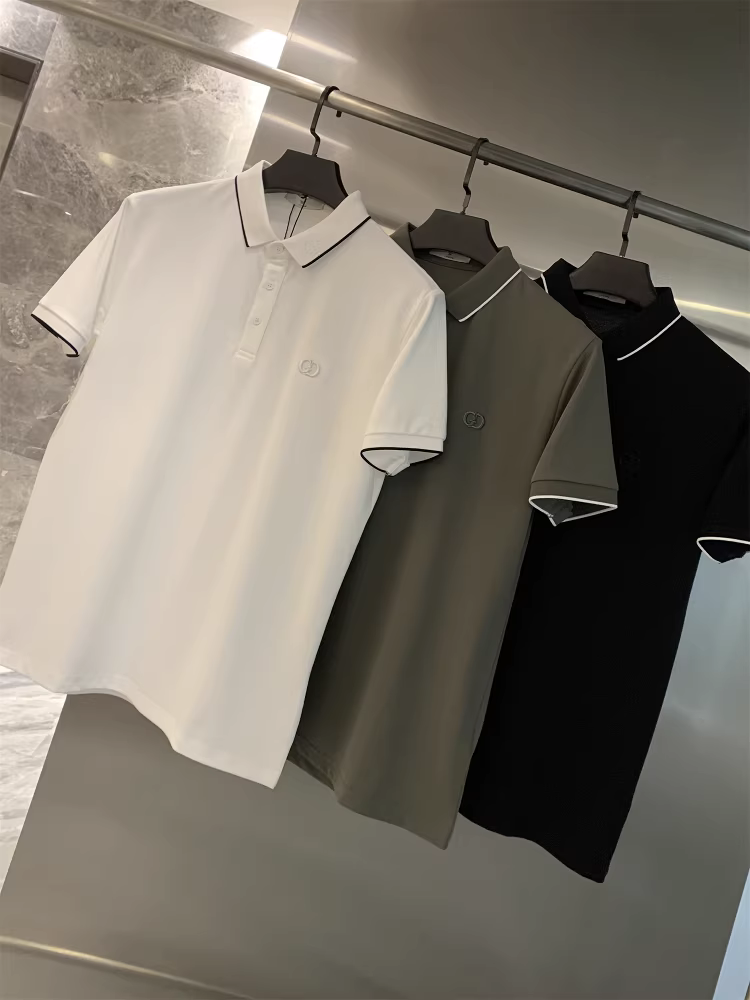 Don Quixote đi mua sắm để đặt hàng! Đơn giản và thanh lịch! Áo polo ngắn tay chất liệu cotton mềm mại mùa hè dành cho nam.