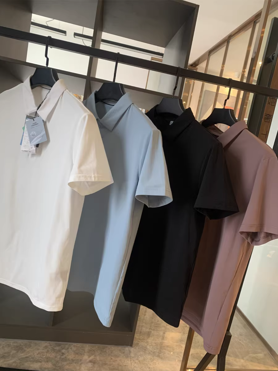 Áo Polo nam Don Quixote thấm hút mồ hôi! Thấm hút mồ hôi, thoáng khí và kháng khuẩn! Áo Polo nam mùa hè màu trơn đa năng tay ngắn