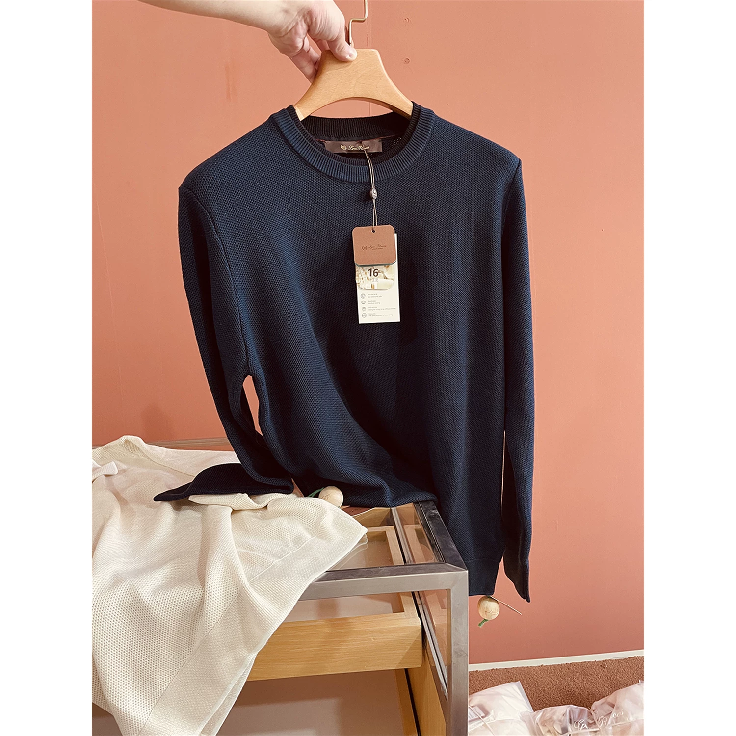 Don Quixote, đẳng cấp ngàn đô! Phong cách giản dị kiểu Mỹ! Áo len dệt kim pha len thu đông + tơ tằm dâu tằm.