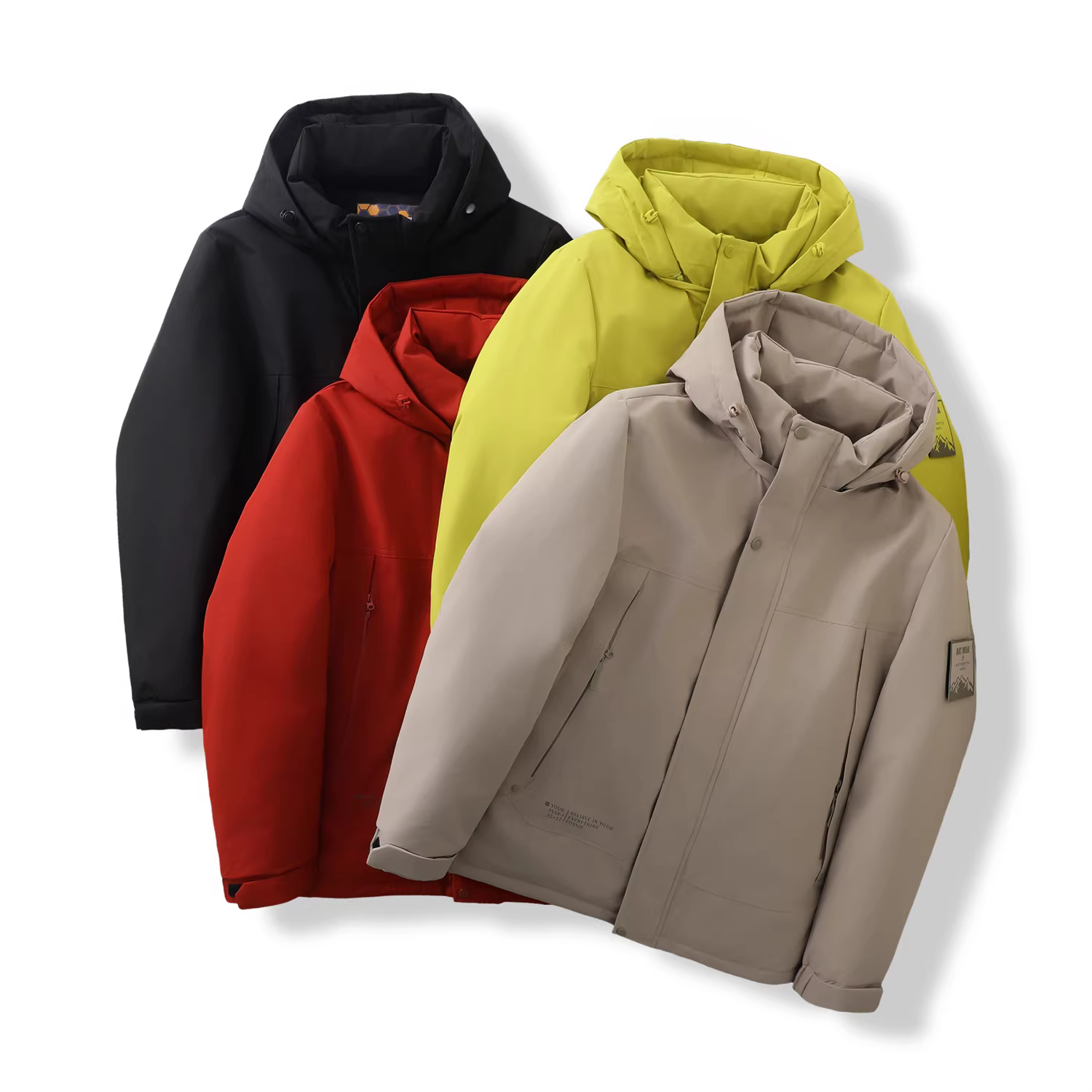 Don Quixote 20 chiếc áo khoác len cừu! Dày và ấm áp! Áo khoác cotton có mũ trùm đầu màu trơn giản dị dành cho nam mùa đông hợp thời trang