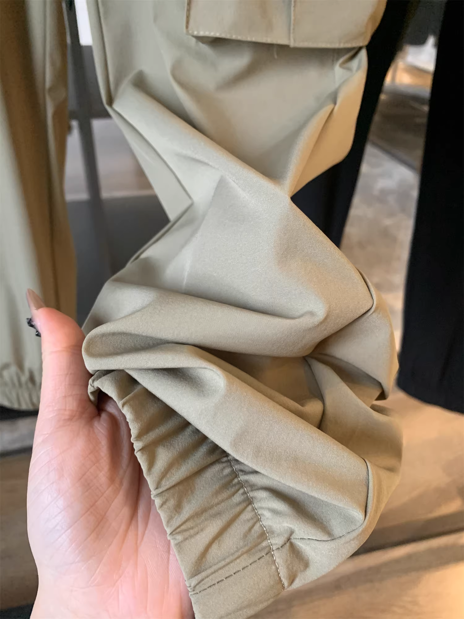 Vải làm mát công nghệ cao Don Quixote! Không thấm nước và thoáng khí! Quần công sở lưng thun co giãn dành cho nam mùa hè