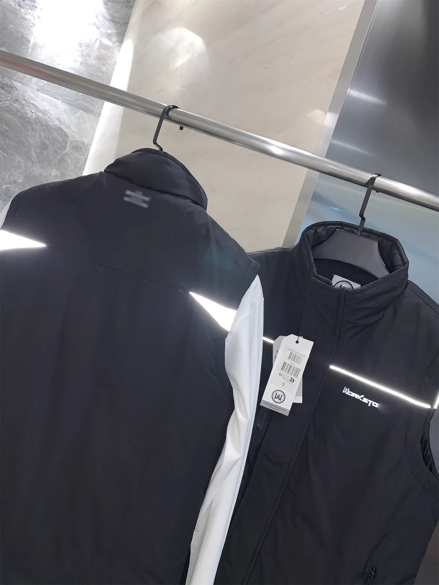 Don Quixote nhận đơn đặt hàng ở nước ngoài! Áo khoác vest cotton cổ đứng đa năng màu trơn mùa thu đông dành cho nam hợp thời trang