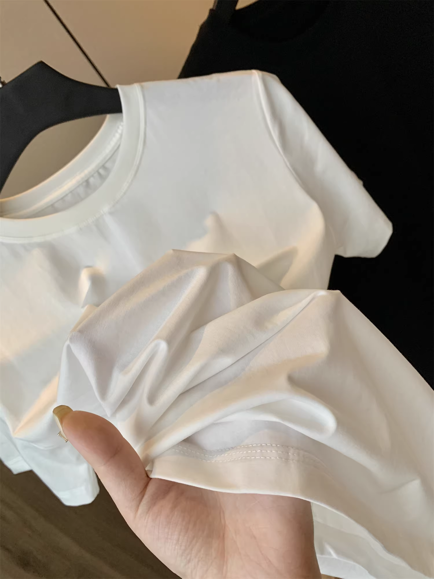 Đồ cần thiết mùa hè Don Quixote! Áo thun cotton oxy băng sợi đôi 40 sợi! Áo thun ngắn tay màu trơn cơ bản đa năng, dáng rộng dành cho nam.