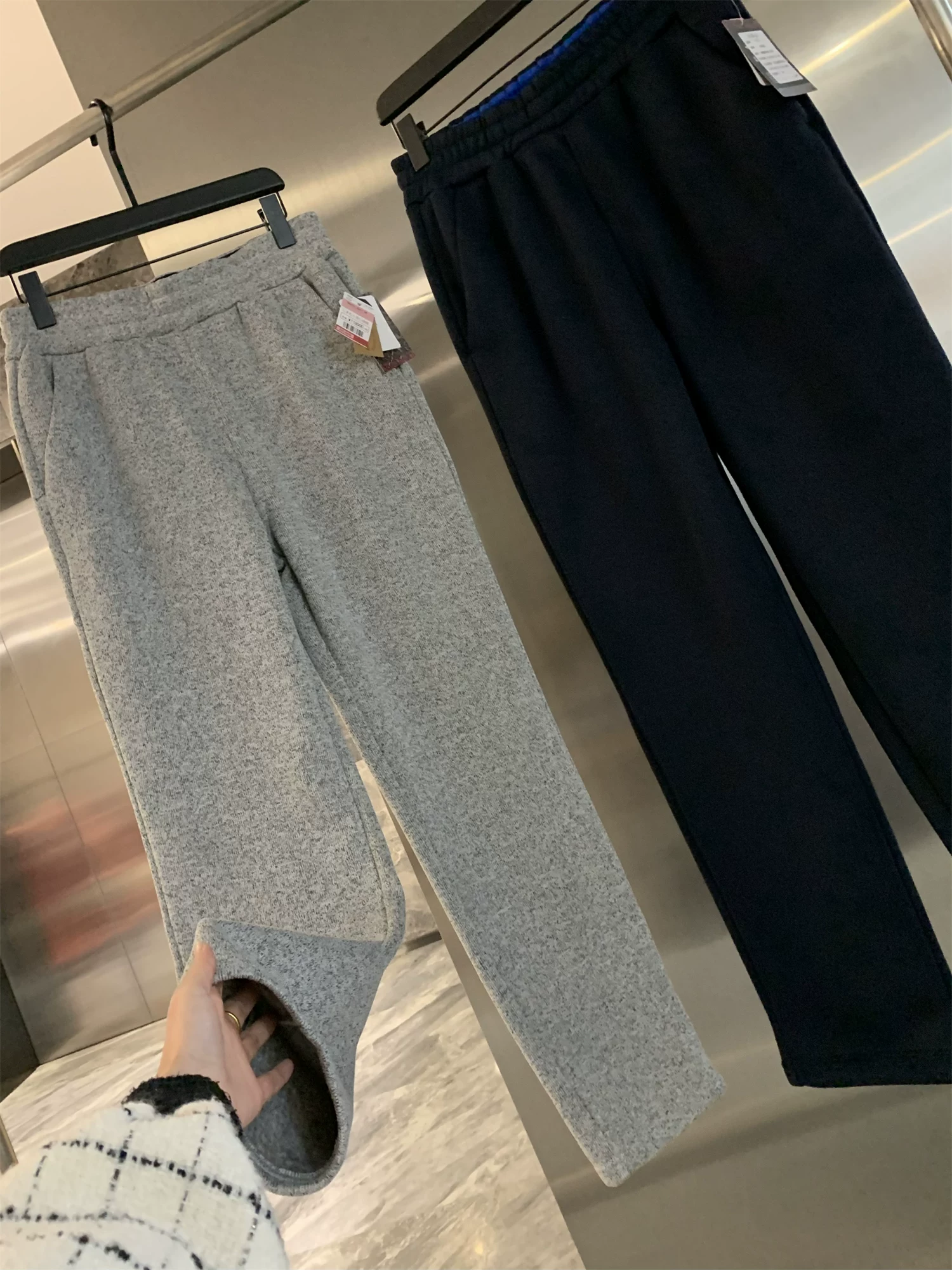 Phong cách nhà thiết kế Don Quixote! Dày dặn và ấm áp! Quần nam chất liệu vải tuýt dệt kim, kiểu dáng thường ngày, thích hợp cho mùa thu đông.