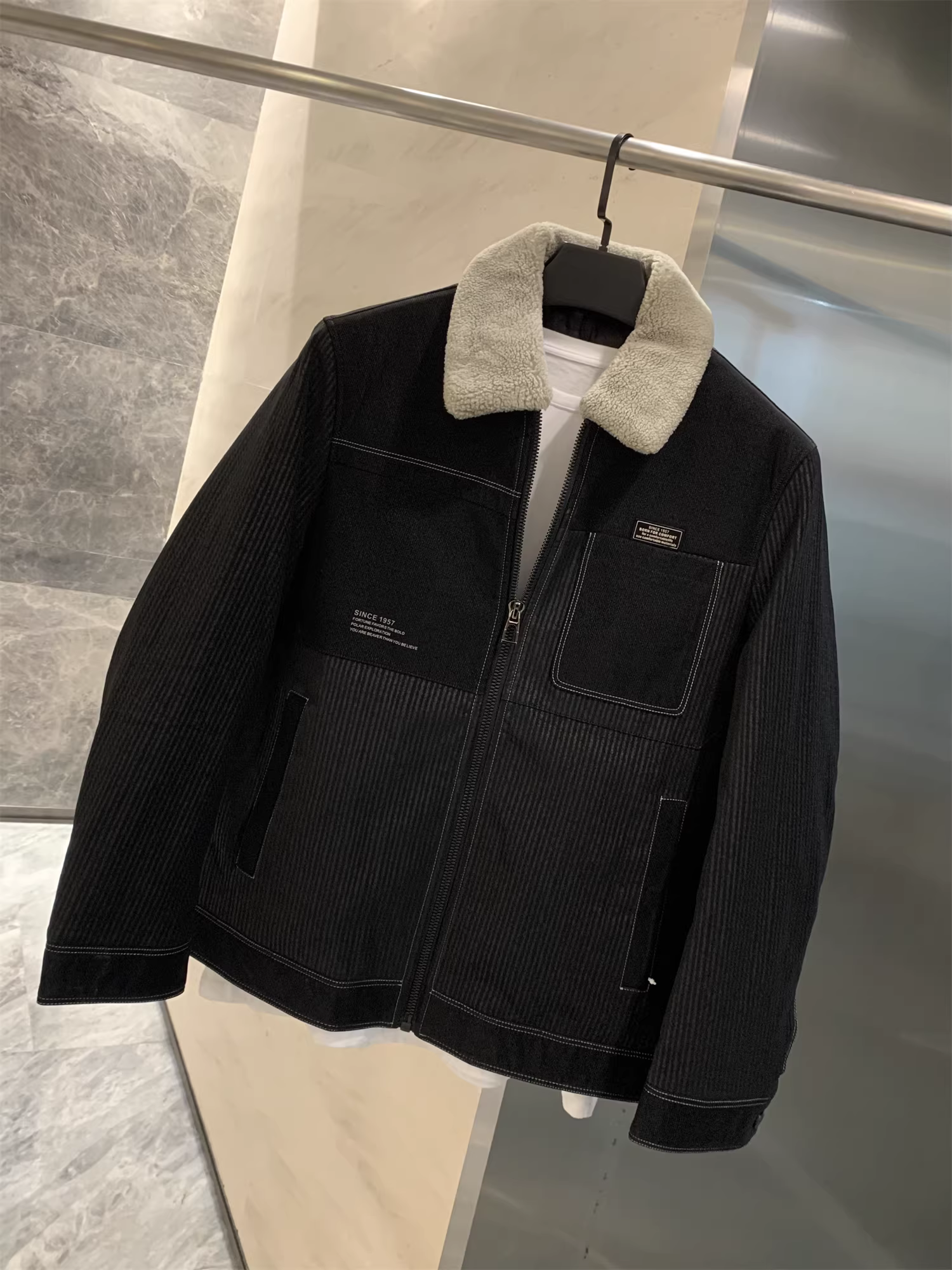 Ưu điểm của dòng áo khoác Don Quixote Bean! 90% lông vũ vịt! Áo khoác phao mùa đông có cổ lông tháo rời dành cho nam