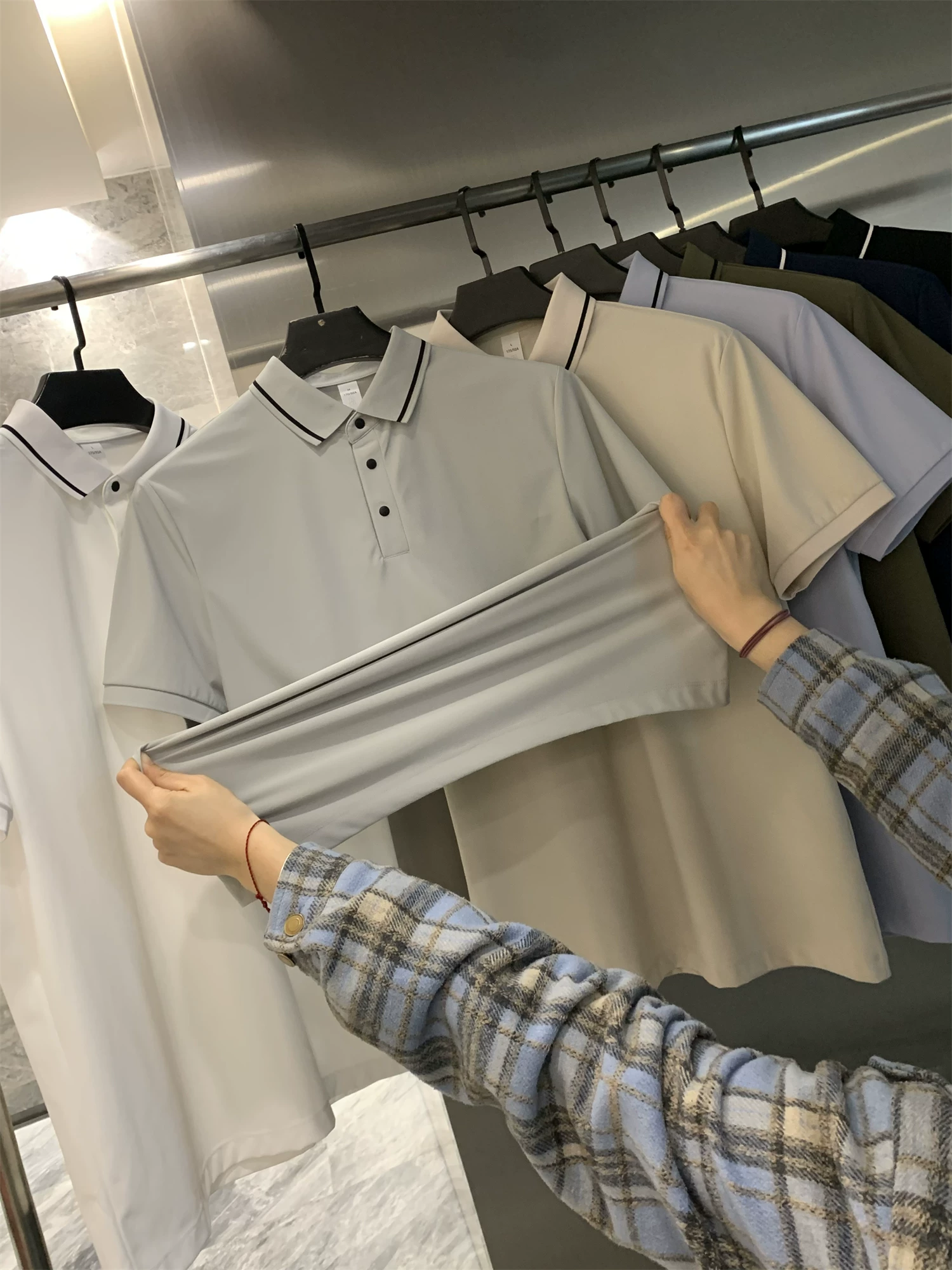 Don Quixote Golf ngoài trời! Áo sơ mi POLO ngắn tay thông thường thoáng khí và thoải mái cho nam mùa hè với công nghệ cảm giác như băng