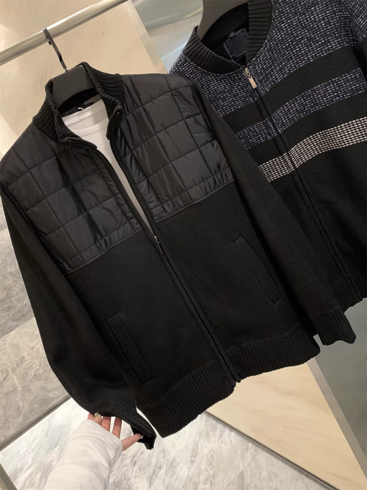 Don Quixote, hãy đi Mỹ! Áo khoác cotton chắp vá! Áo khoác cotton cổ đứng ấm áp, chống gió, phong cách thường ngày mùa thu đông.