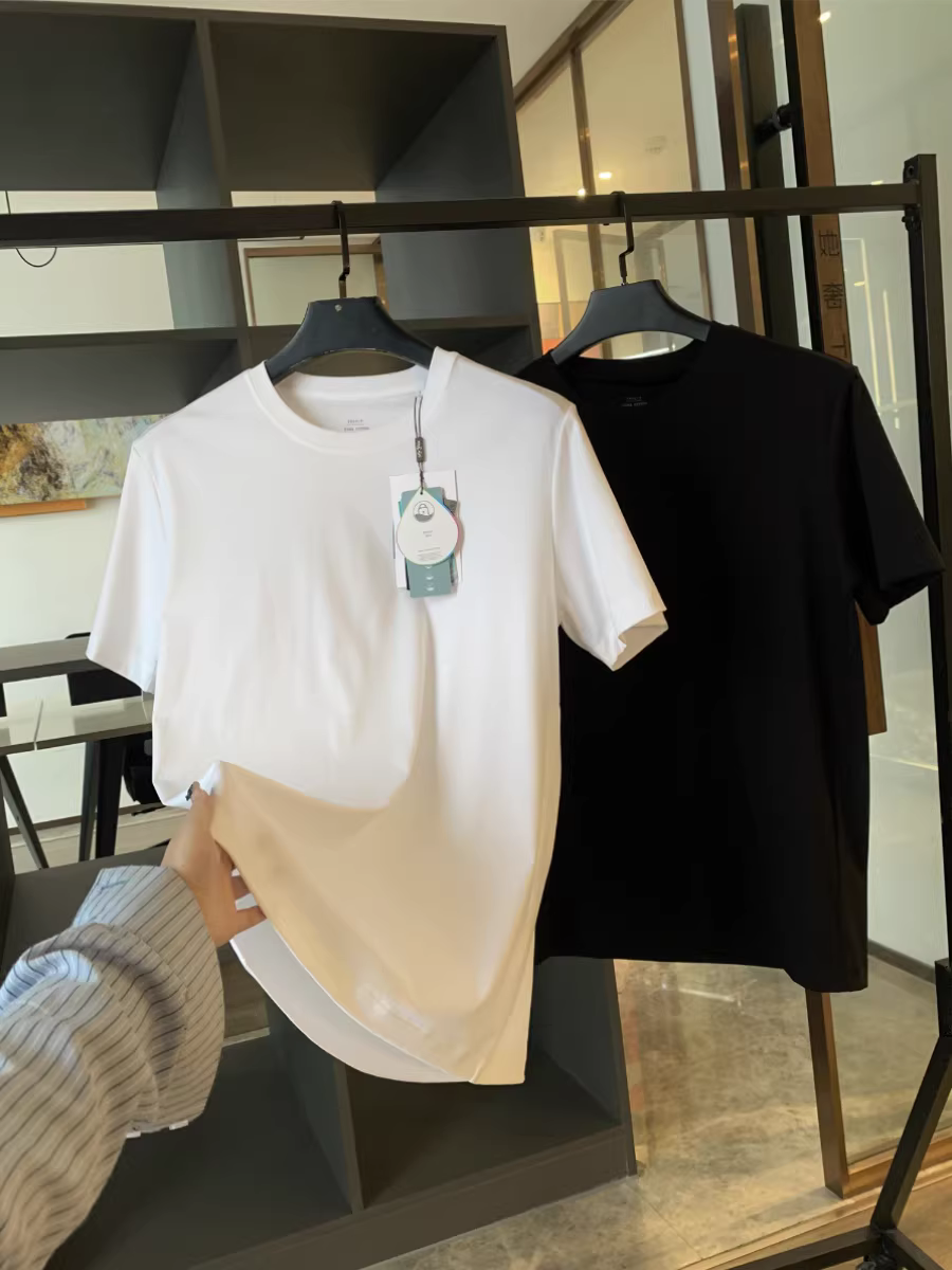 Don Quixote 200-count cotton P chứa amoniac lỏng + Cảm giác mát lạnh! Áo thun ngắn tay mát lạnh, thấm hút mồ hôi, cách nhiệt dành cho nam