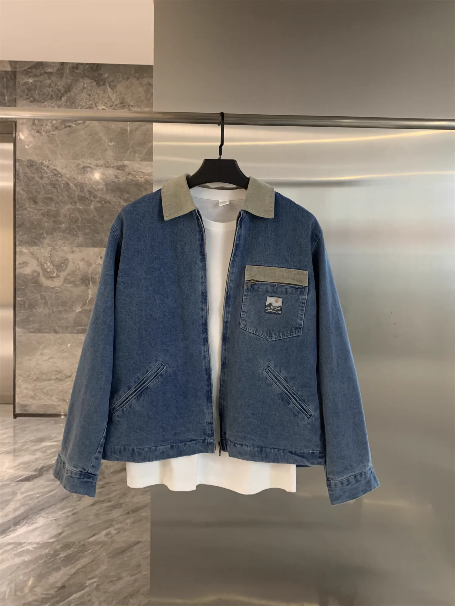 Don Quixote là thương hiệu thời trang Nhật Bản! Đầy phong cách! Áo khoác denim cổ điển phong cách retro thời thượng