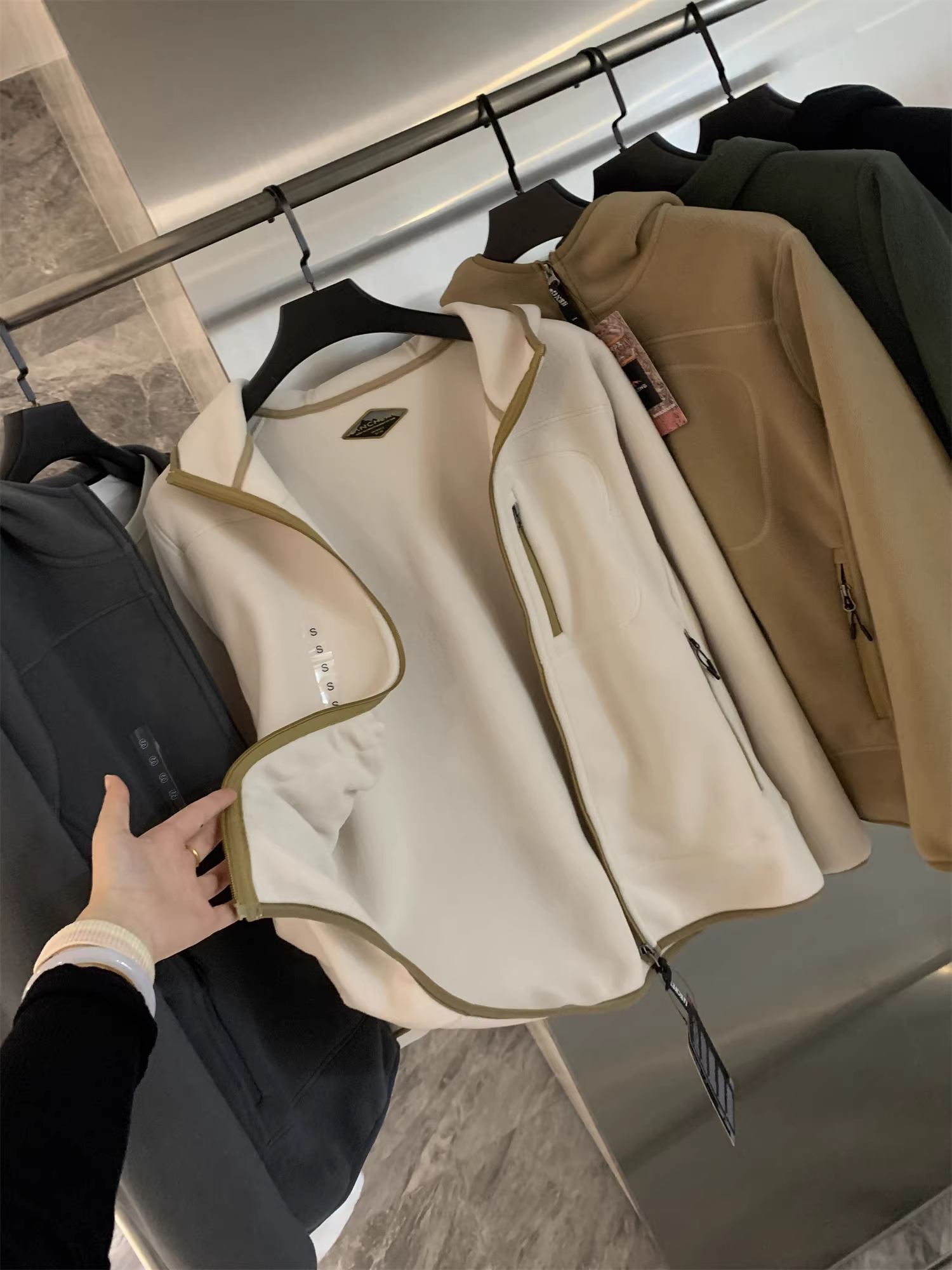 Áo khoác lông cừu hai mặt Don Quixote! Áo khoác cardigan có mũ trùm đầu đơn giản, ấm áp, đa năng, hợp thời trang dành cho nam mùa thu đông