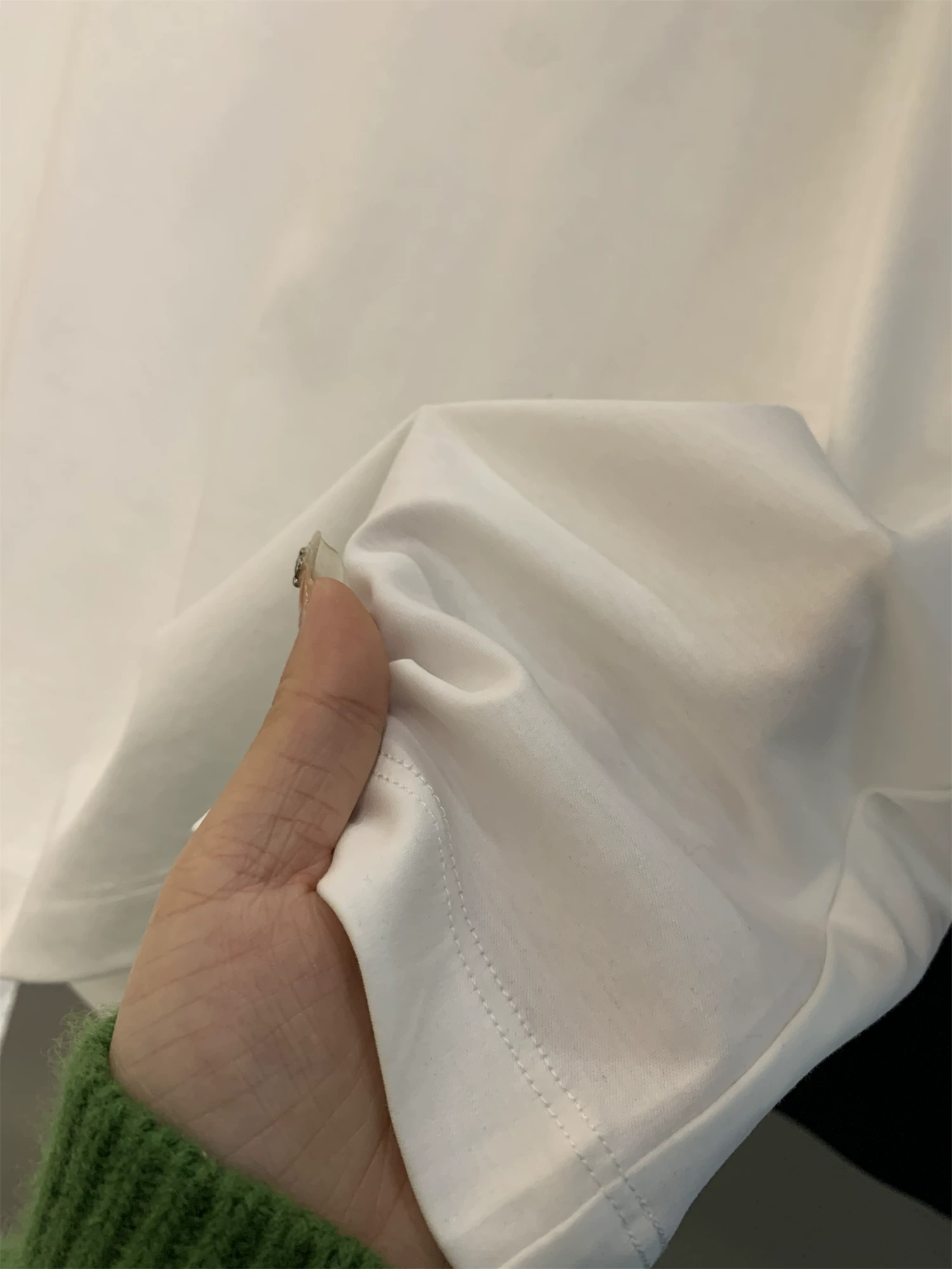 Don Quixote Chất liệu cotton mềm mại sang trọng của Ý! Áo thun ngắn tay thêu màu trơn nhẹ thoáng khí mùa hè unisex hợp thời trang