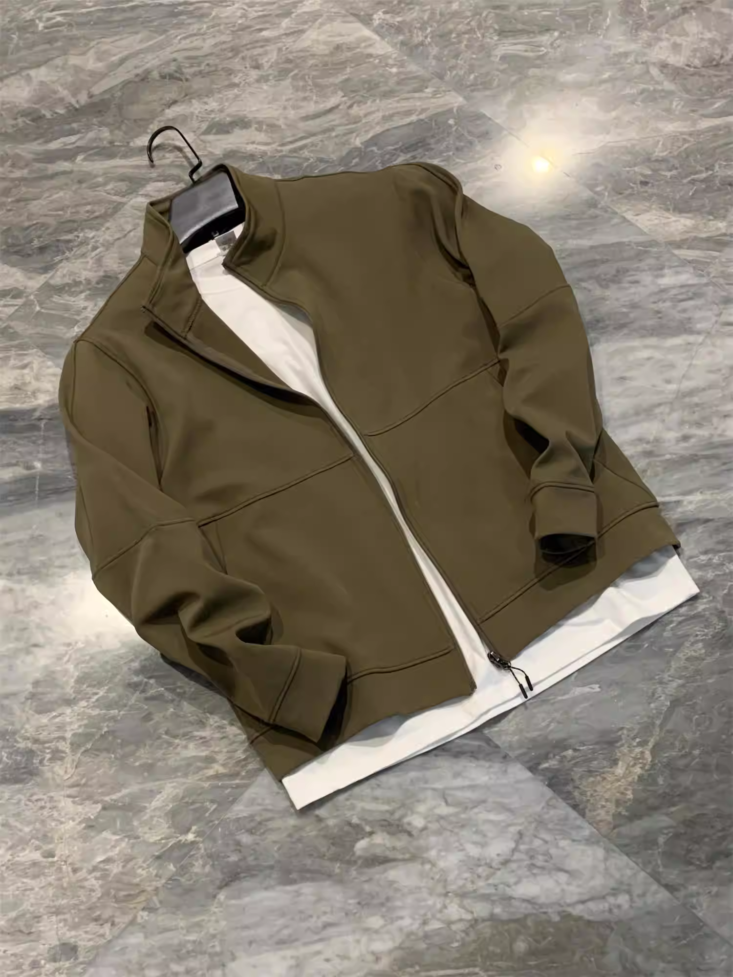 Đồ dùng ngoài trời dòng Don Quixote Mountain! Vải Mi Tongge đã qua xử lý! Áo khoác cổ đứng mùa thu dành cho nam.