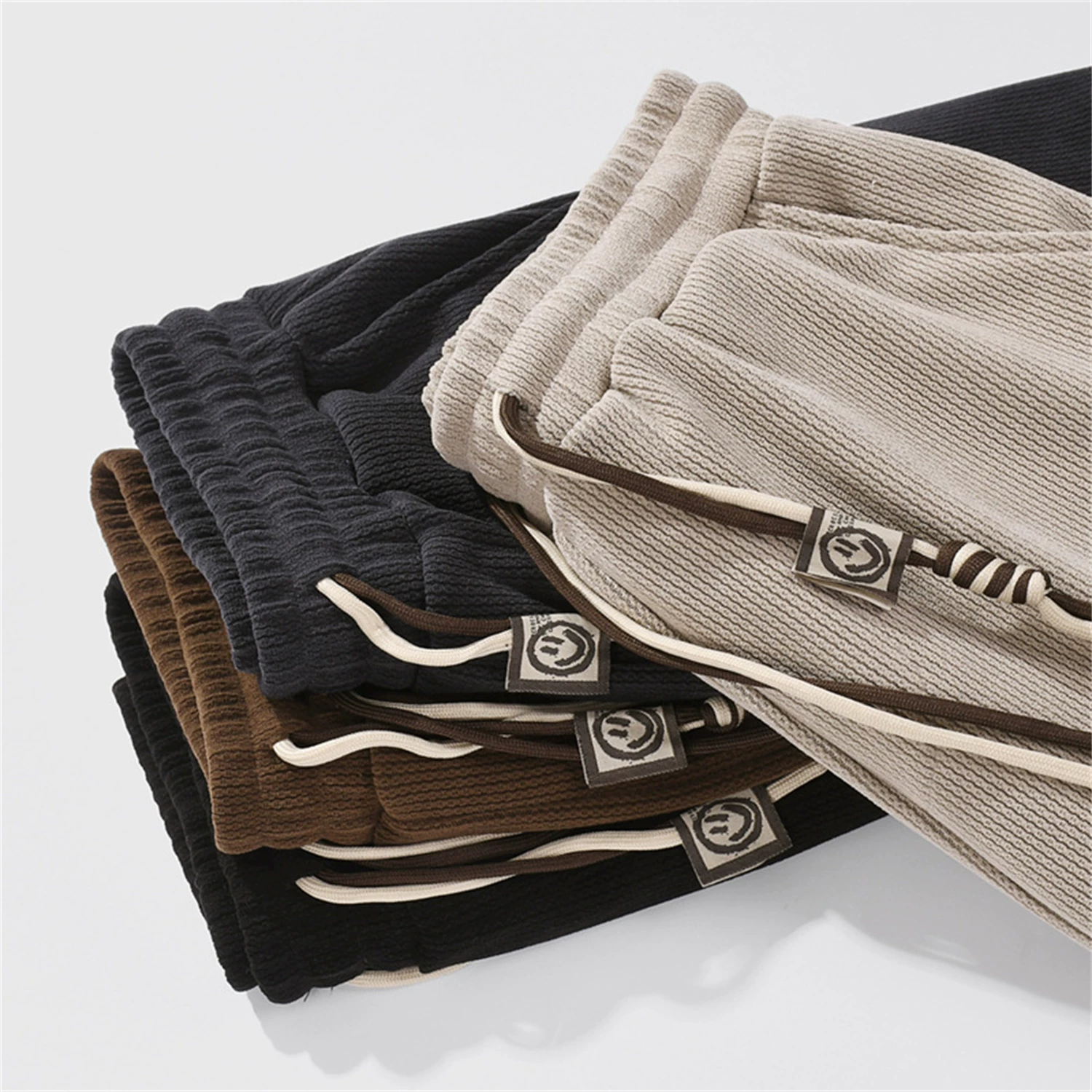 Vải Chenille Don Quixote! Xu hướng quần âu và quần thể thao nam chất liệu dày dặn, dáng thẳng, phong cách đơn giản, mùa thu đông.