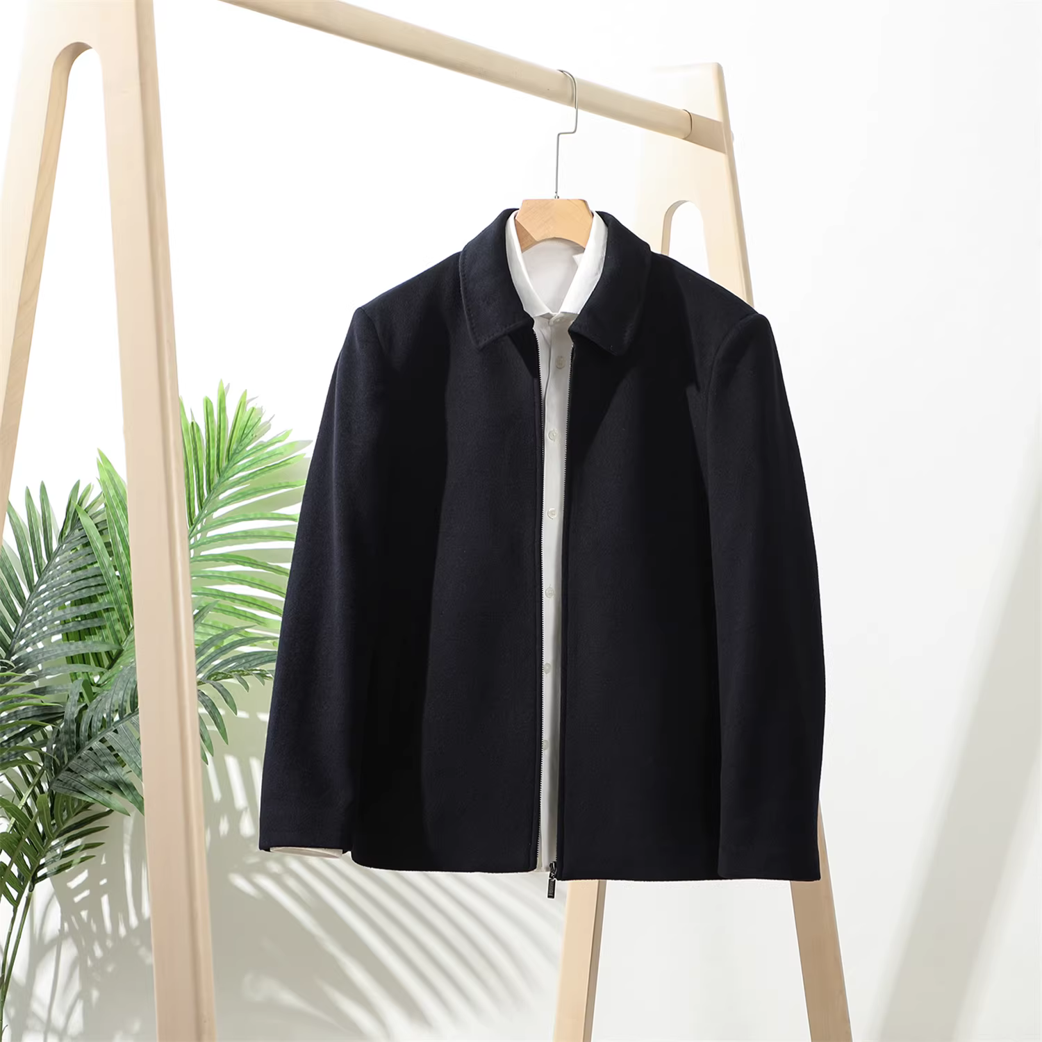 Phong cách Don Quixote! Chất liệu len pha! Áo khoác nam cổ điển, lịch sự, ấm áp mùa thu đông.