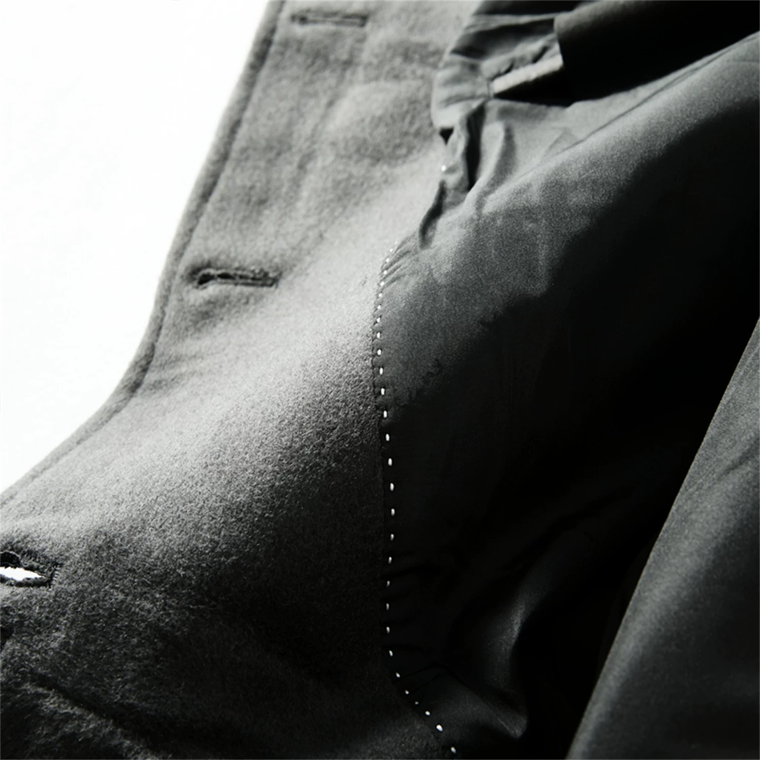 Áo khoác len pha Don Quixote! Thiết kế thời trang! Áo khoác nam mùa thu cổ điển, ấm áp.