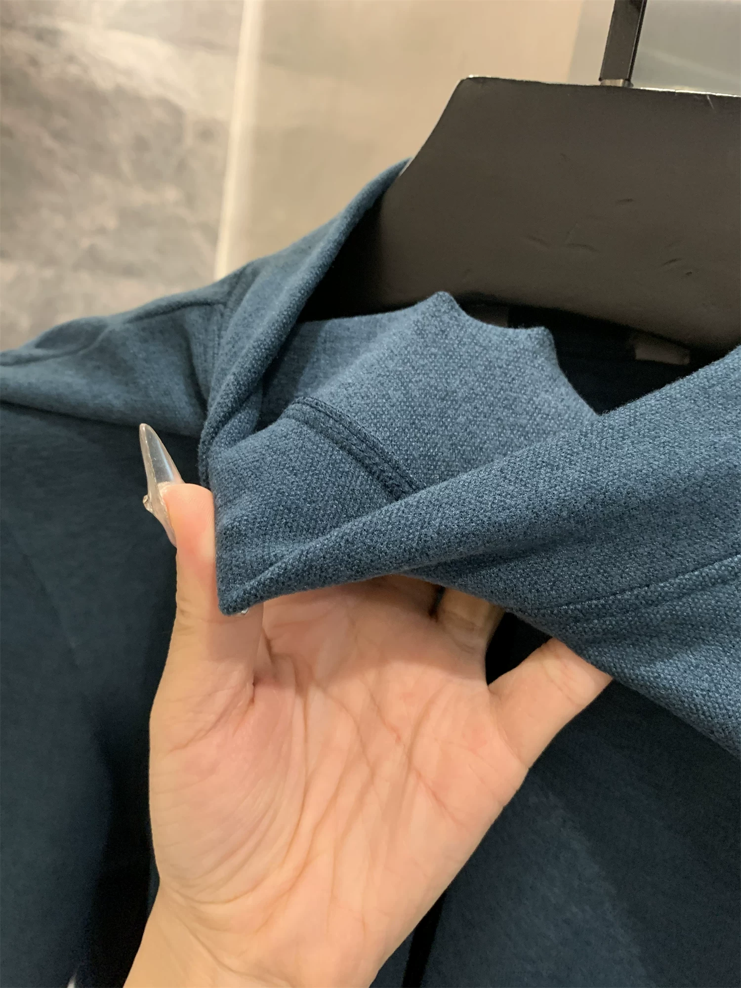 Áo lót lông cừu hai mặt cơ bản Don Quixote! Áo sơ mi nam màu trơn đơn giản giản dị mùa thu đông Áo sơ mi lớp nền ấm áp cổ lọ nửa cổ hợp thời trang