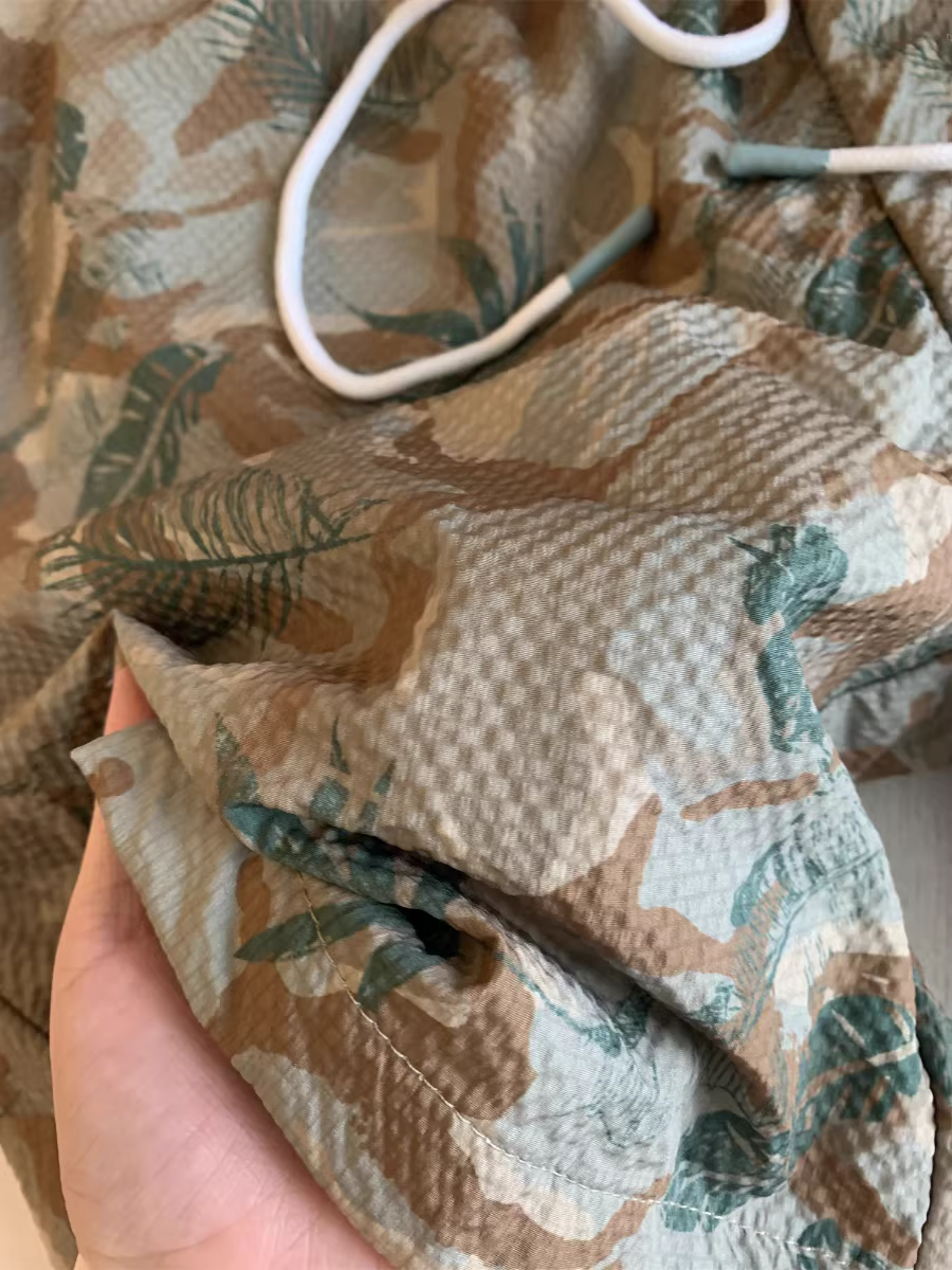 Phong cách nghỉ dưỡng Hawaii của Don Quixote! Nhẹ và thoáng khí! Quần short nam mùa hè lưng thun ống thẳng 5 điểm.