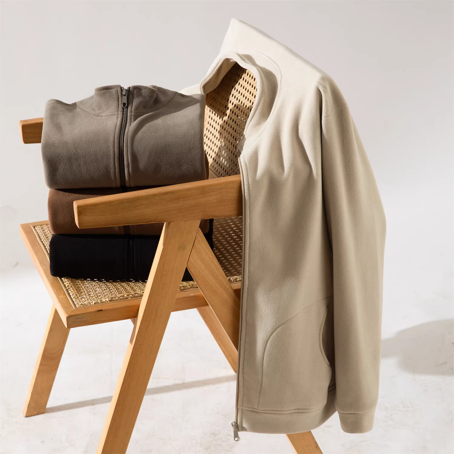 Áo khoác lông cừu hai mặt Don Quixote! Chống gió và giữ nhiệt! Áo khoác cotton cổ đứng ấm áp mùa đông dành cho nam và nữ.