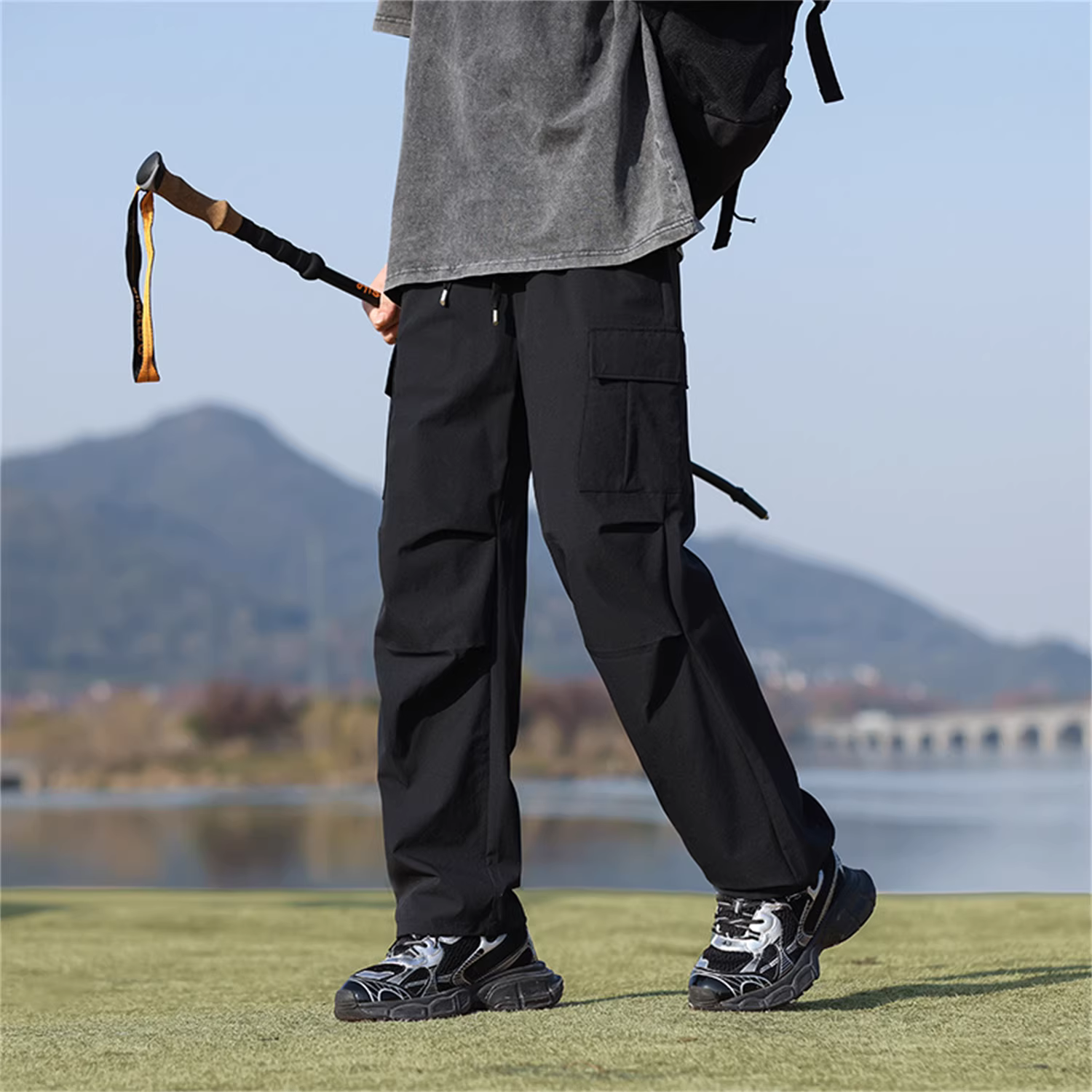 Phong cách Don Quixote, unisex! Quần áo làm việc thông thường ngoài trời, quần thể thao đi bộ đường dài, quần leo núi dành cho cặp đôi, quần dù, quần thường ngày.