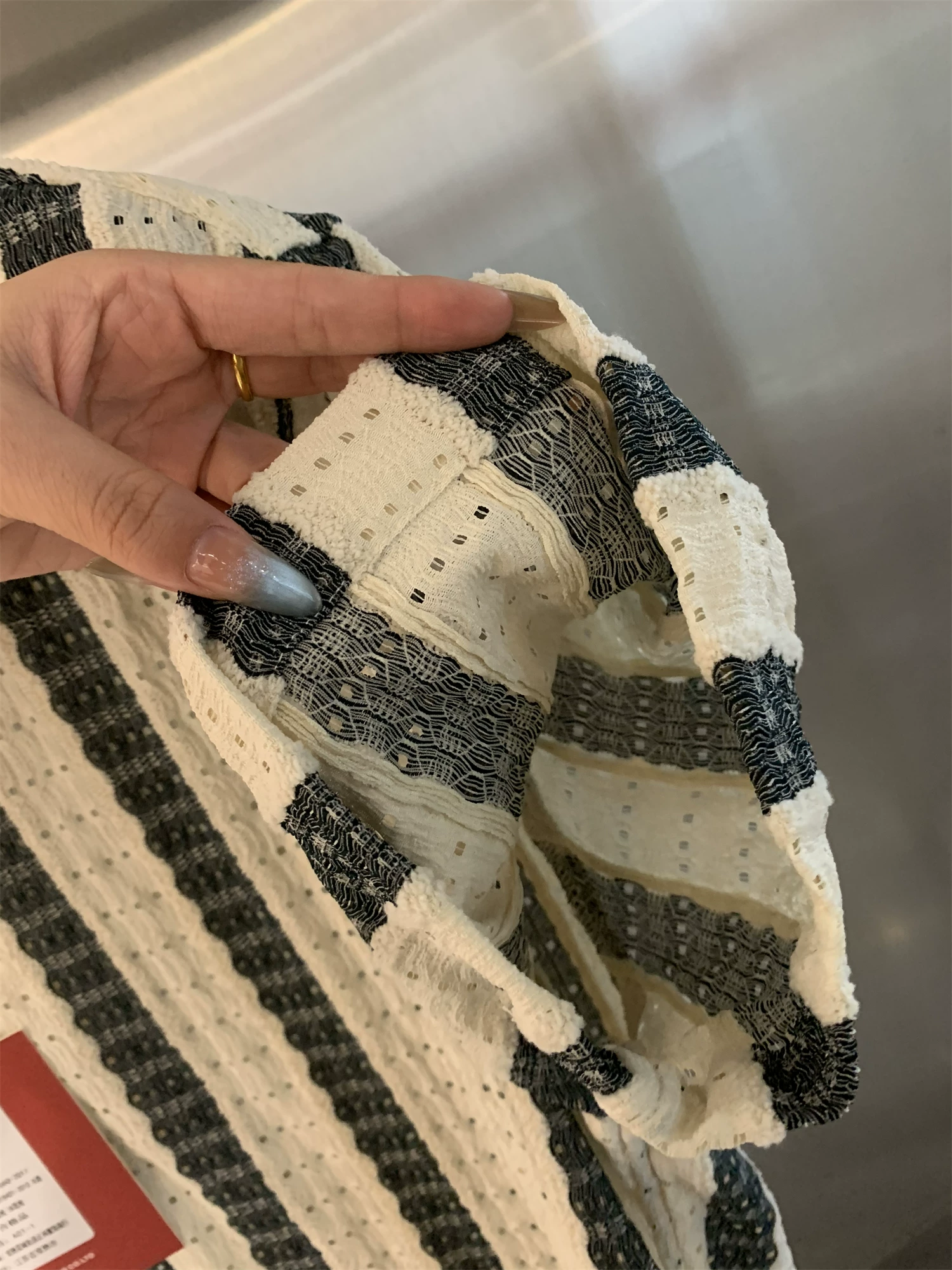 Áo sơ mi nam tay ngắn cổ Cuba, chất liệu thoáng mát mùa hè, kiểu dáng độc đáo, thủ công móc len tinh xảo! Phong cách cổ điển!