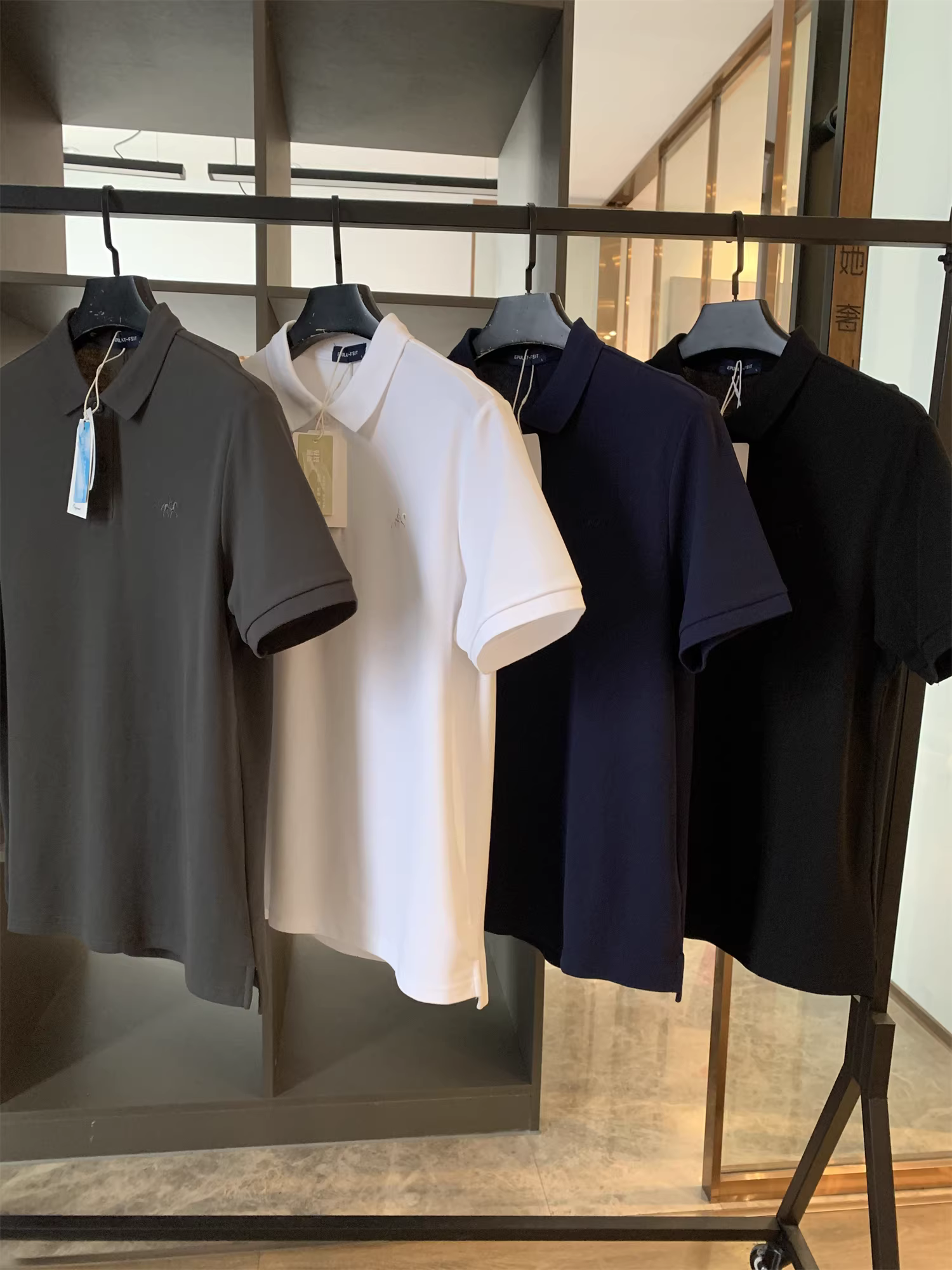 Don Quixote Offline 598! Áo sơ mi POLO ngắn tay có cổ, chất liệu cotton pique thoáng khí 240g dành cho nam mùa hè