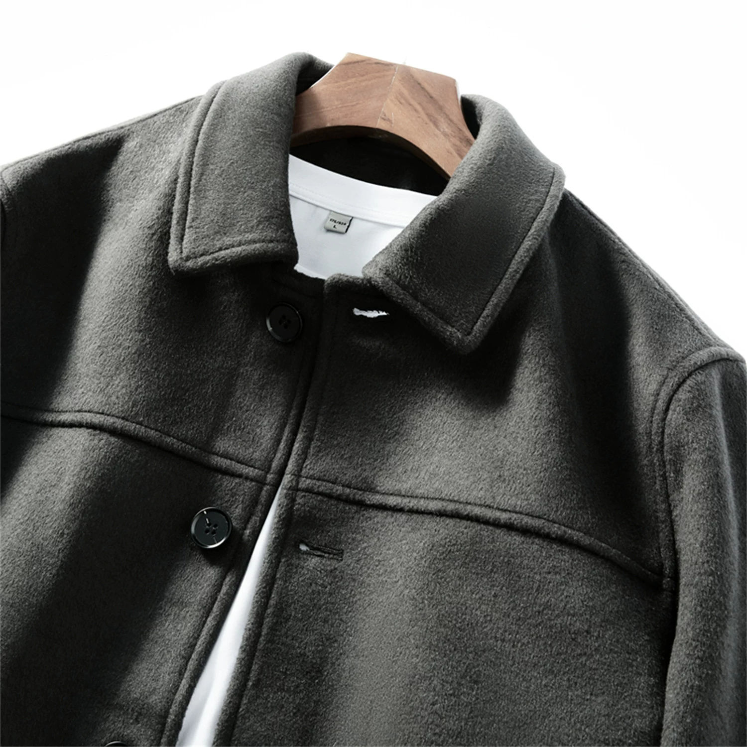 Áo khoác len pha Don Quixote! Thiết kế thời trang! Áo khoác nam mùa thu cổ điển, ấm áp.