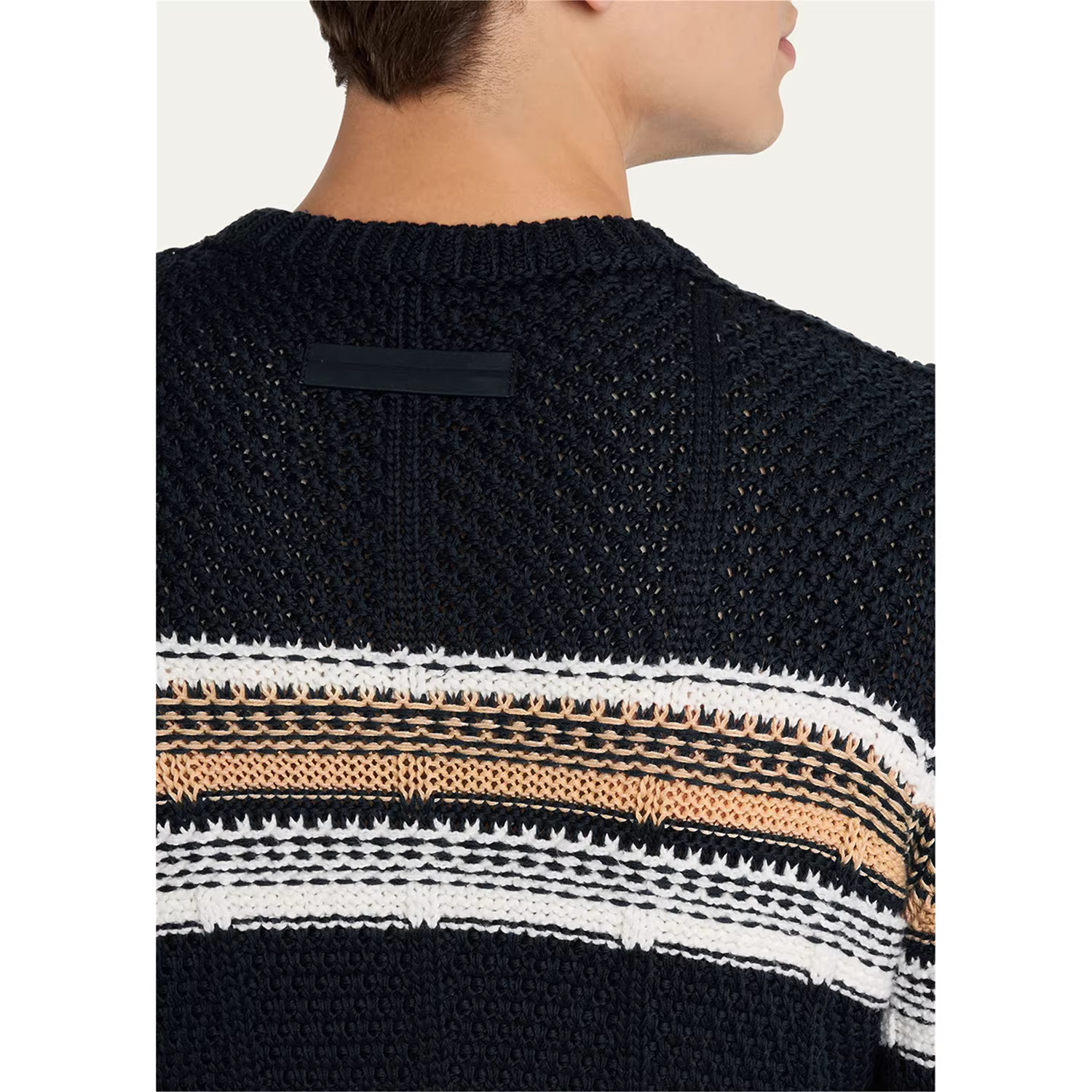 Áo len nam phong cách Don Quixote cổ điển Ý! Chất liệu jacquard dệt thô bền chắc! 100% cotton chải kỹ, thích hợp cho mùa thu đông.