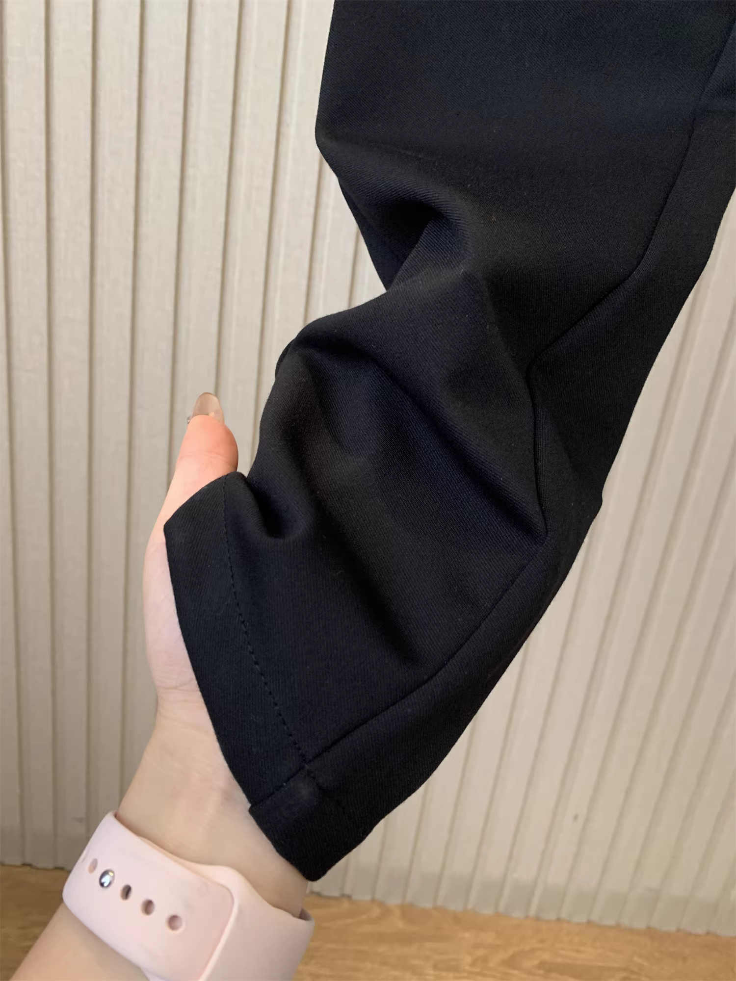 Giảm giá Don Quixote! Chất liệu len pha! Quần âu nam chất liệu len chải mềm, màu trơn, dáng thẳng, mùa thu đông.