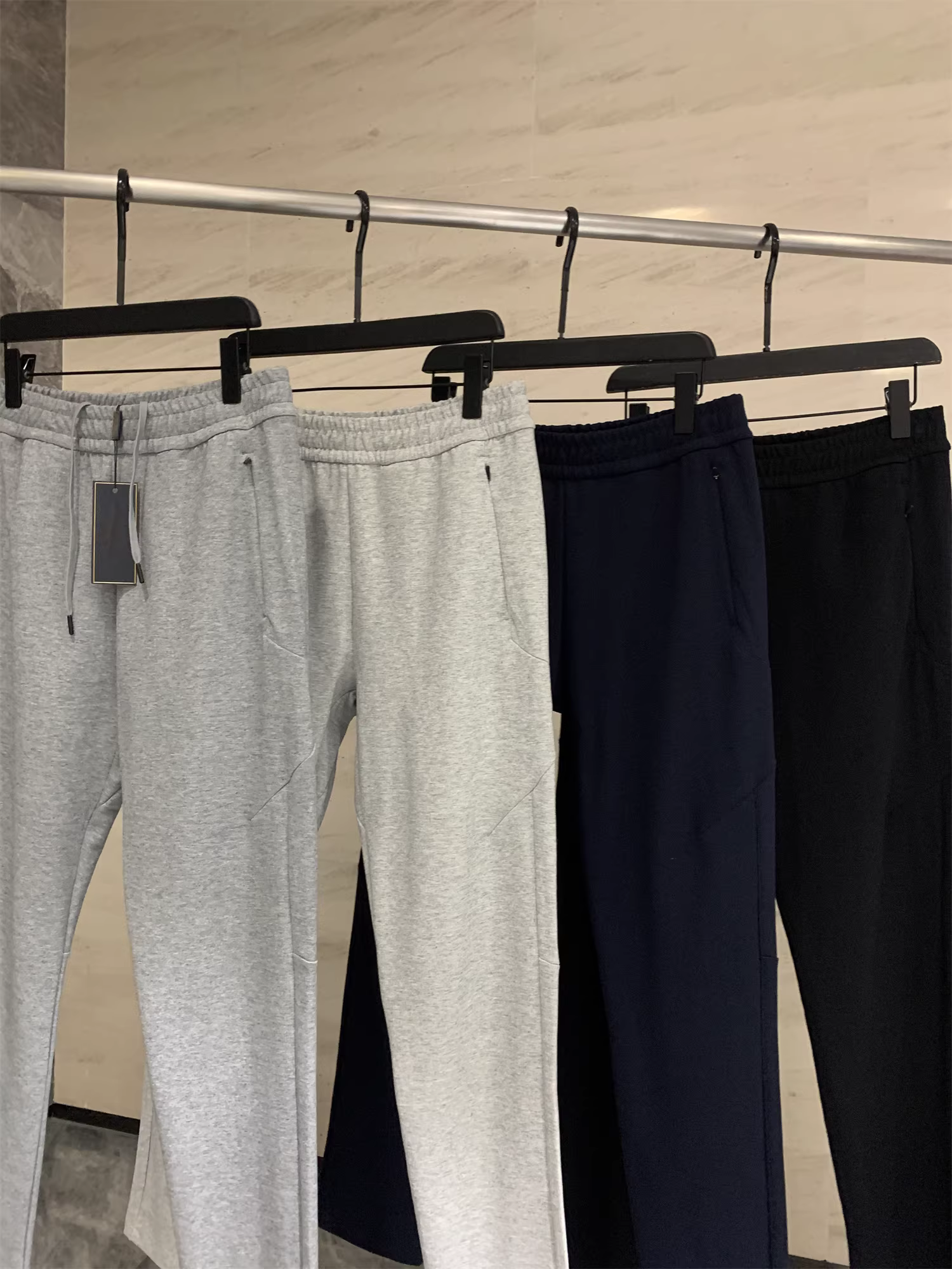 Don Quixote mùa thu đông nam cơ bản dáng rộng thể thao quần thể thao có bo gấu quần dài hợp thời trang