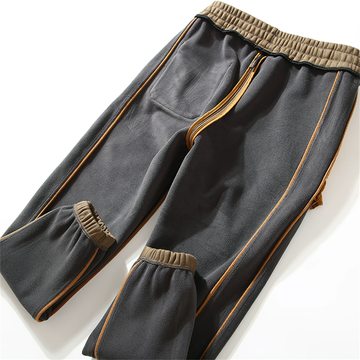 Quần jogger nam mùa đông ấm áp, chống gió, kiểu dáng thể thao, chất liệu pha Tencel Don Quixote! Lót lông cừu và dày dặn!