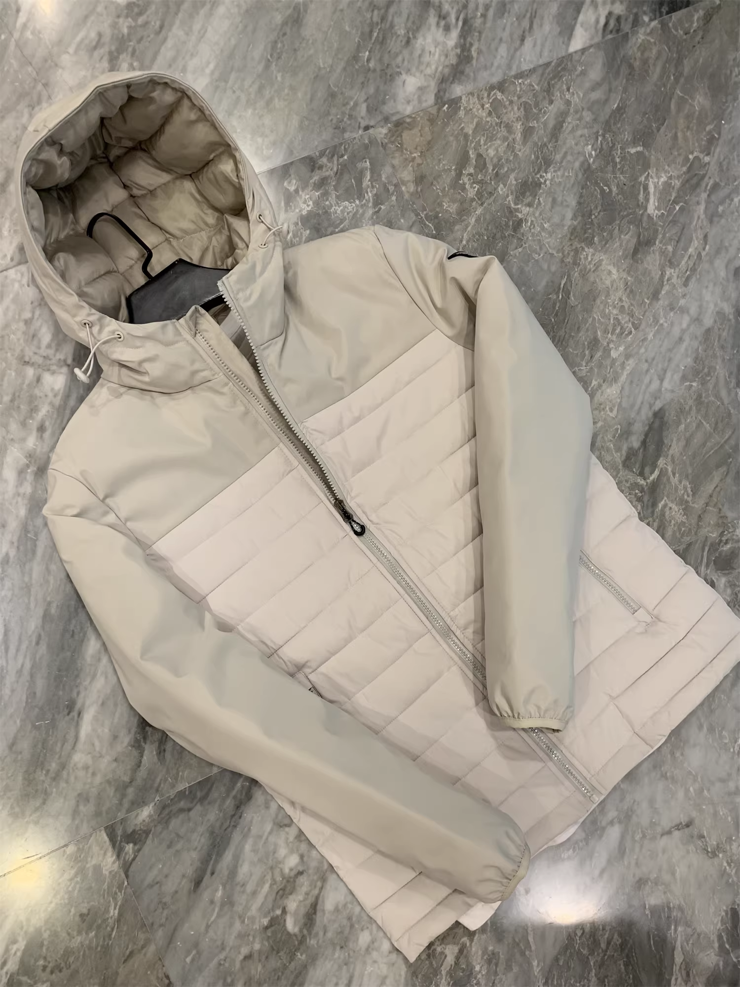 Don Quixote Chengyuan! Áo khoác cotton có mũ trùm đầu, chất liệu cotton có gân, giữ ấm, màu trơn, dành cho cặp đôi mùa thu đông